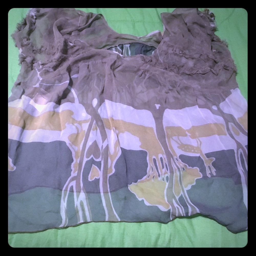 Ocean Green Chiffon Top